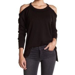 Joe's Jeans Black Dusk Cold Shoulder Sweater  L